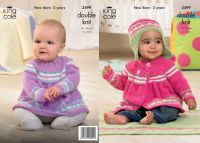 3499 Knitting Pattern - Babies DK 14" - 22"*