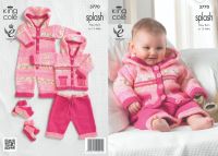 3770 Knitting Pattern - Splash New Born - 12 Months