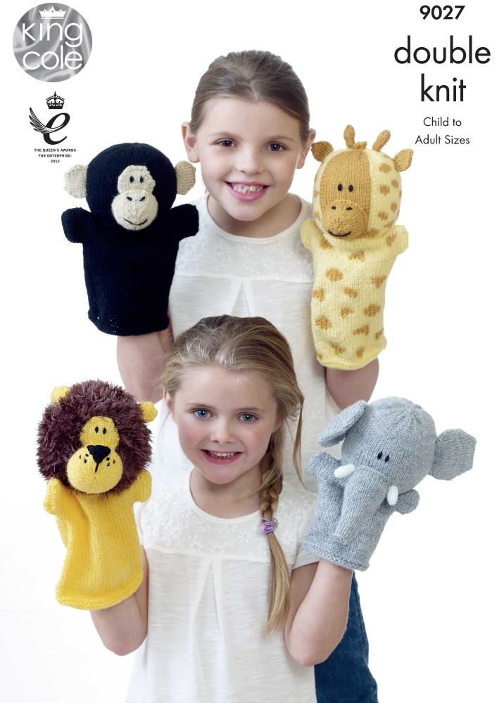 9027 Knitting Pattern - Hand Puppets DK