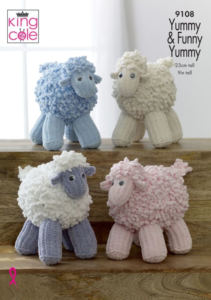 9108 Knitting Pattern - Sheep in Funny Yummy