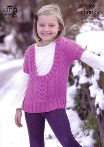 3306 Knitting Pattern - Chunky (Childrens)