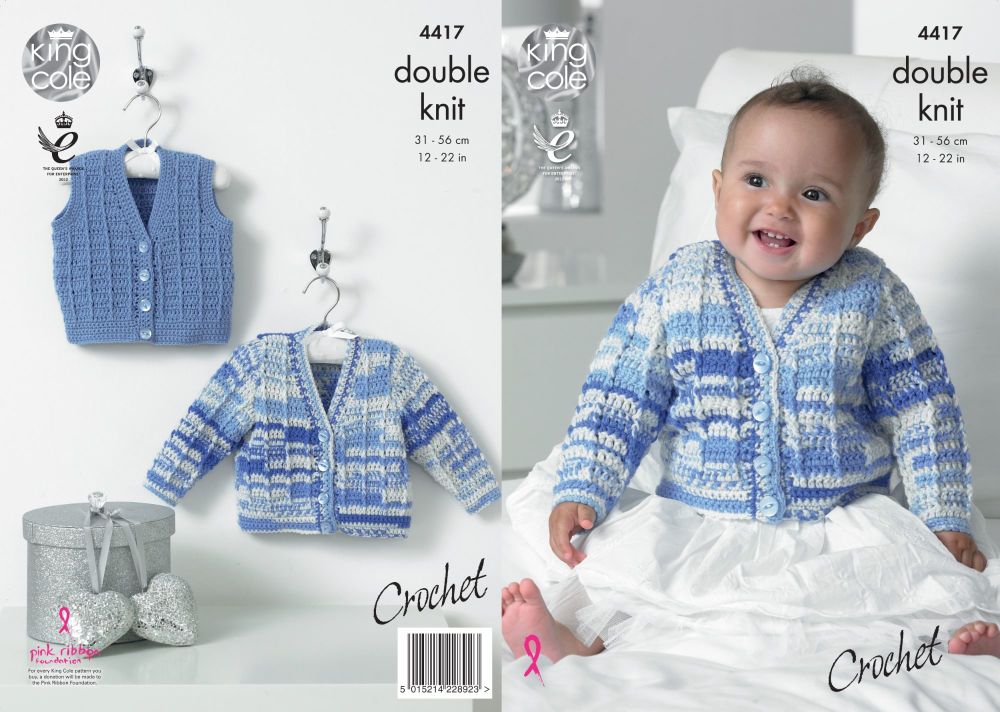 4417 Crochet Pattern - Babies Double Knit