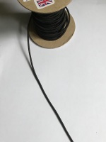 3mm Wide Round Black Elastic
