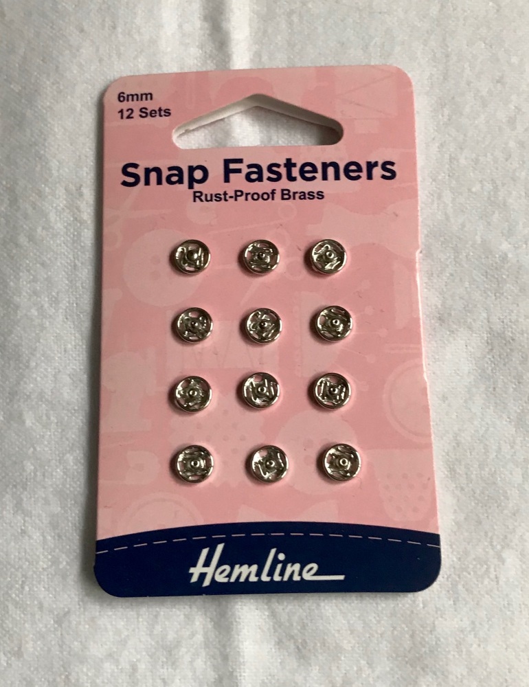 6mm Snap Fasteners - Silver