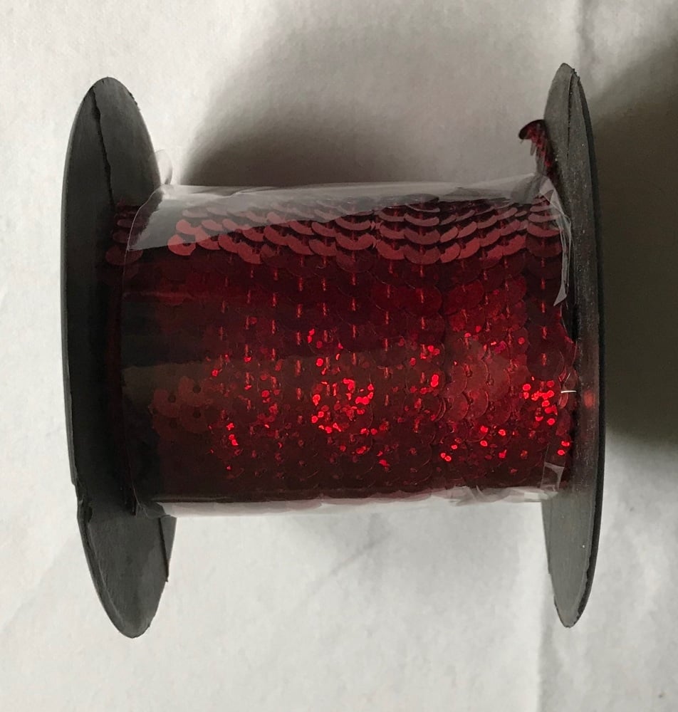 Strung Sequins - Red Hologram SQHR