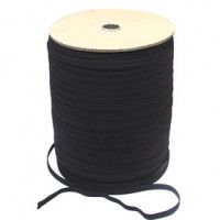 16 Cord Black Elastic (13mm wide)