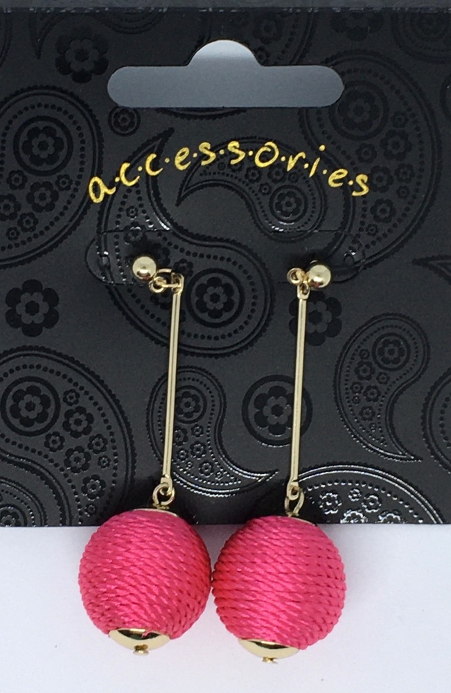Earrings - Pink & Gold 
