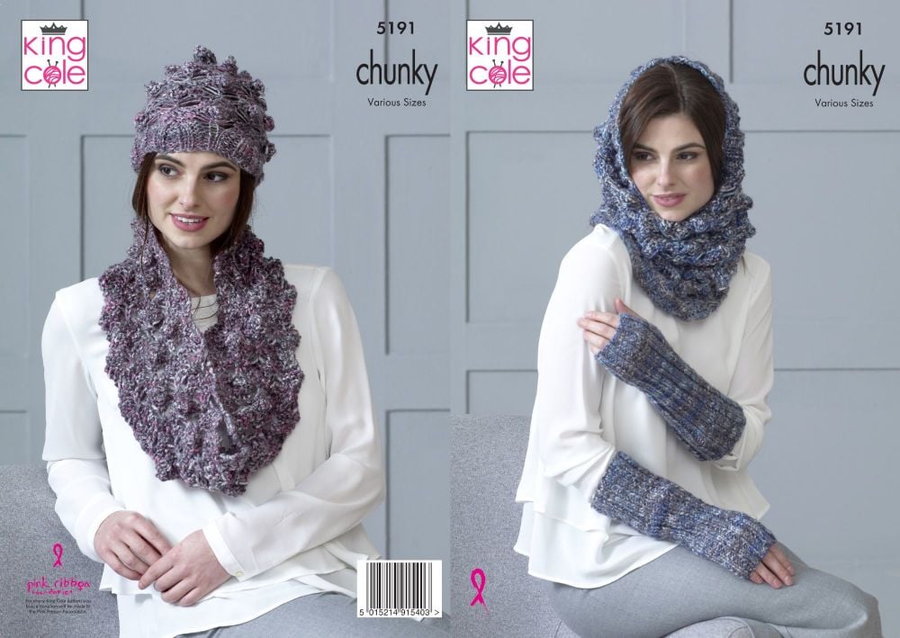 5191 Knitting Pattern - Accessories in Shadow Chunky*
