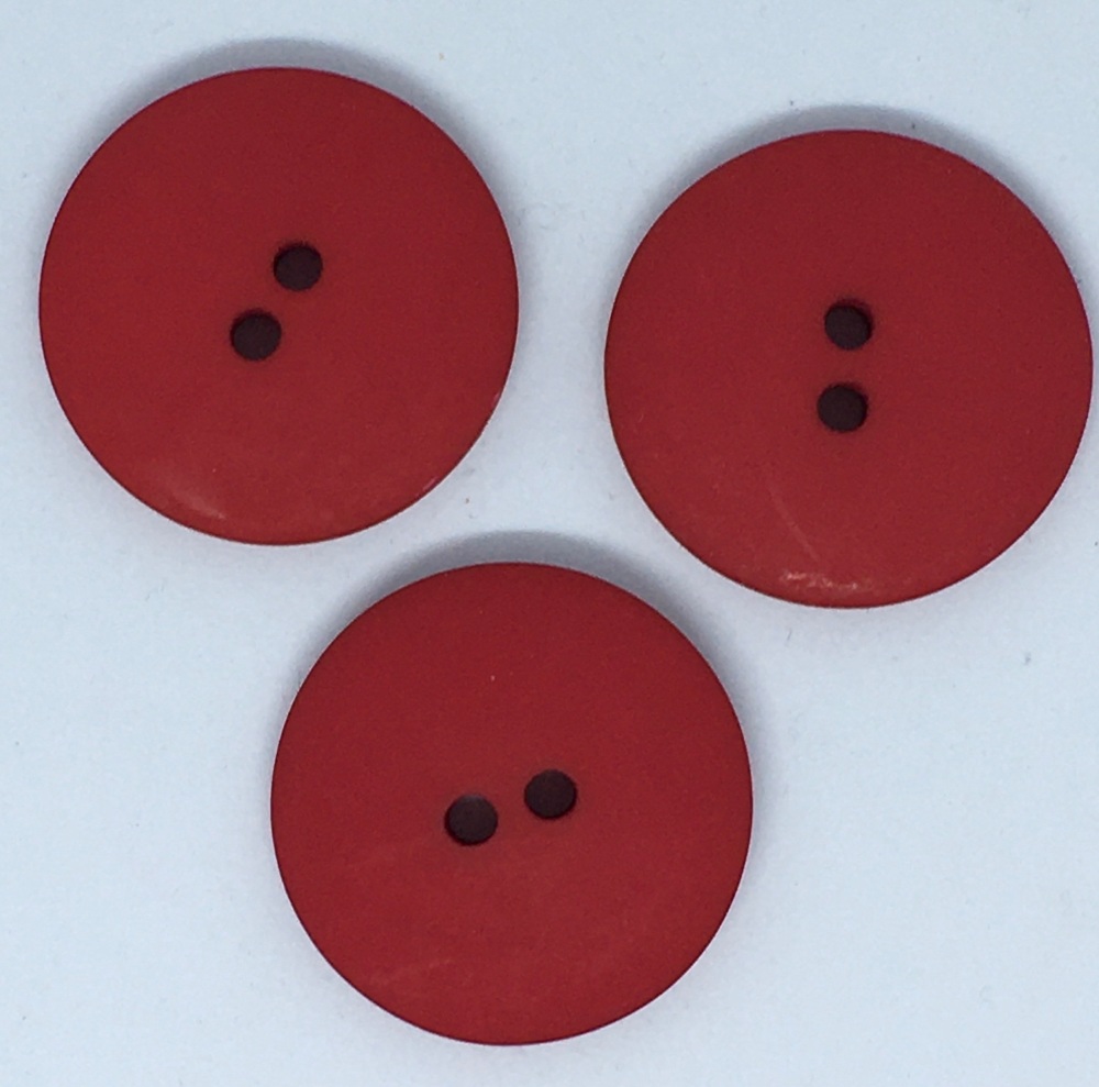 Plain Red Large Button Size 48 - P129/403
