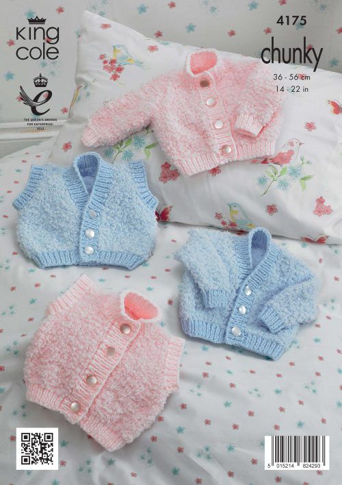 4175 Knitting Pattern - Babies - Chunky 14 - 22"