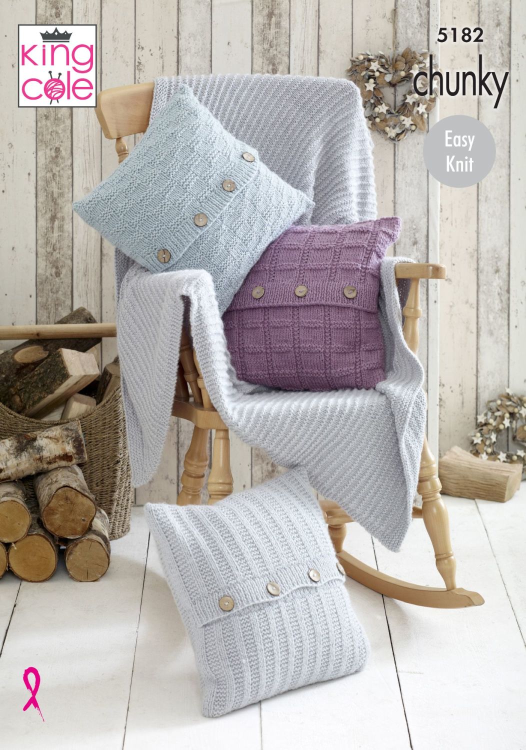 5182 Knitting Pattern - Blanket & Cushions
