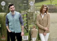 4626 Knitting Pattern - Aran Men's and Ladies 28/30 - 46/48