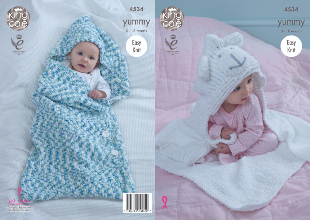 4534 Knitting Pattern - Cocoon & Blanket 