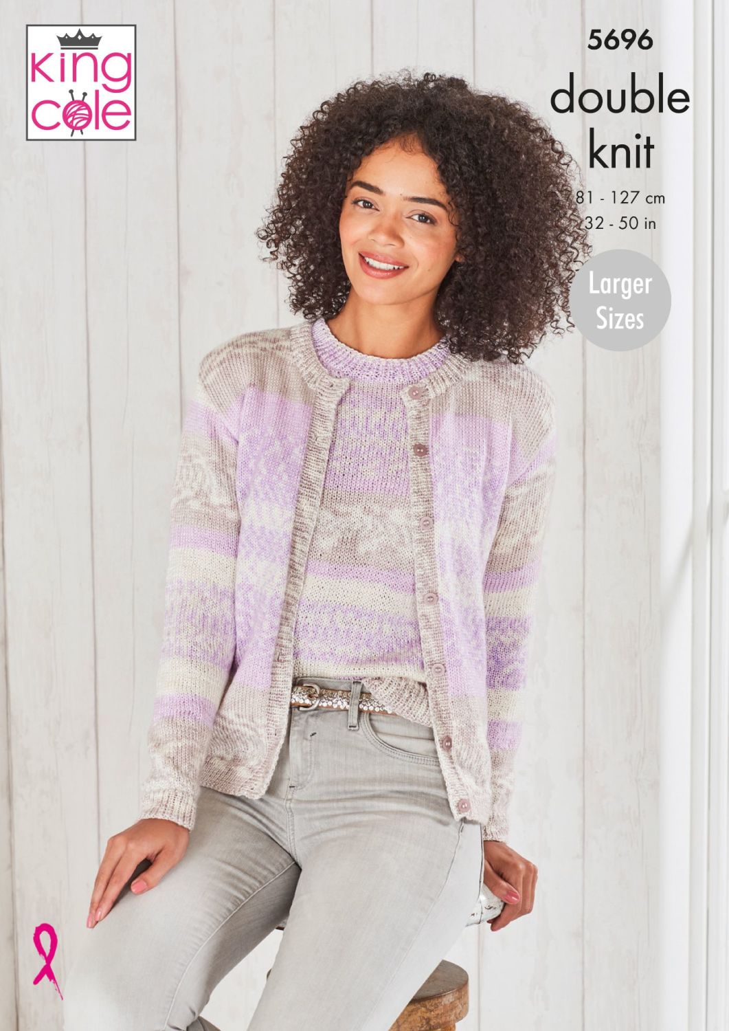 5696 Knitting Pattern - Ladies DK 32 - 50