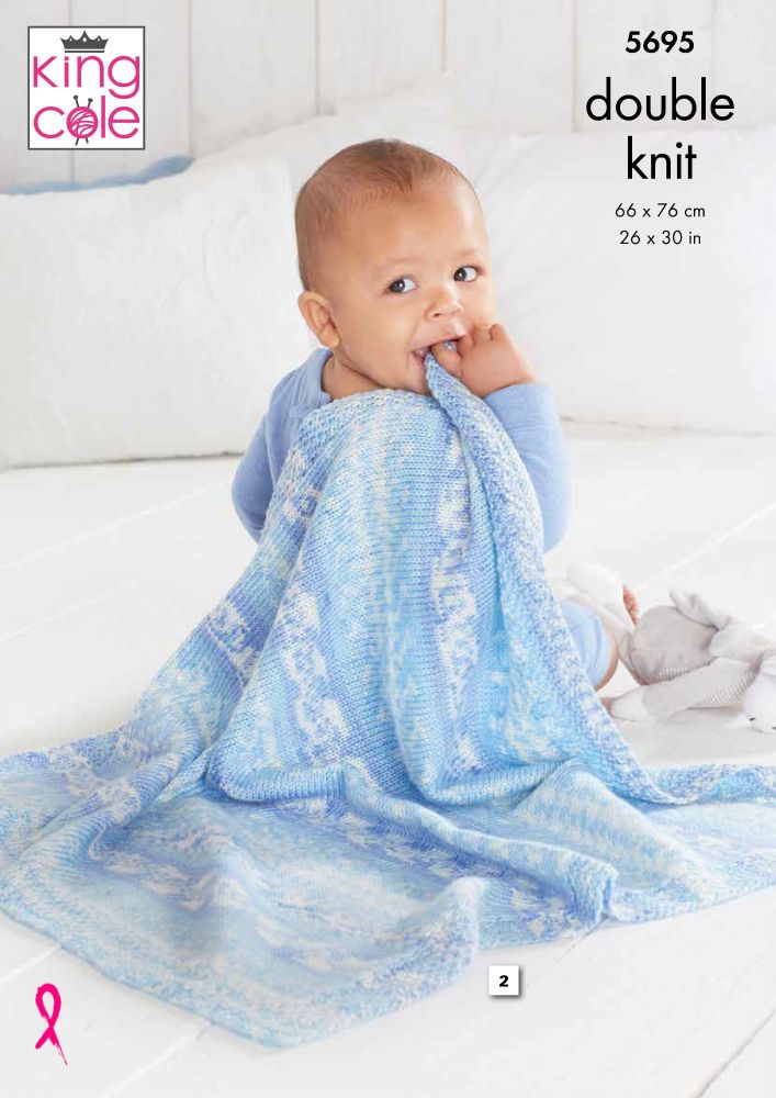 5695 Knitting Pattern - Baby Blankets 