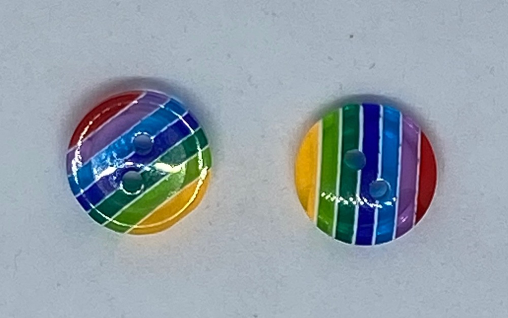 Multi Coloured Small Round Button
