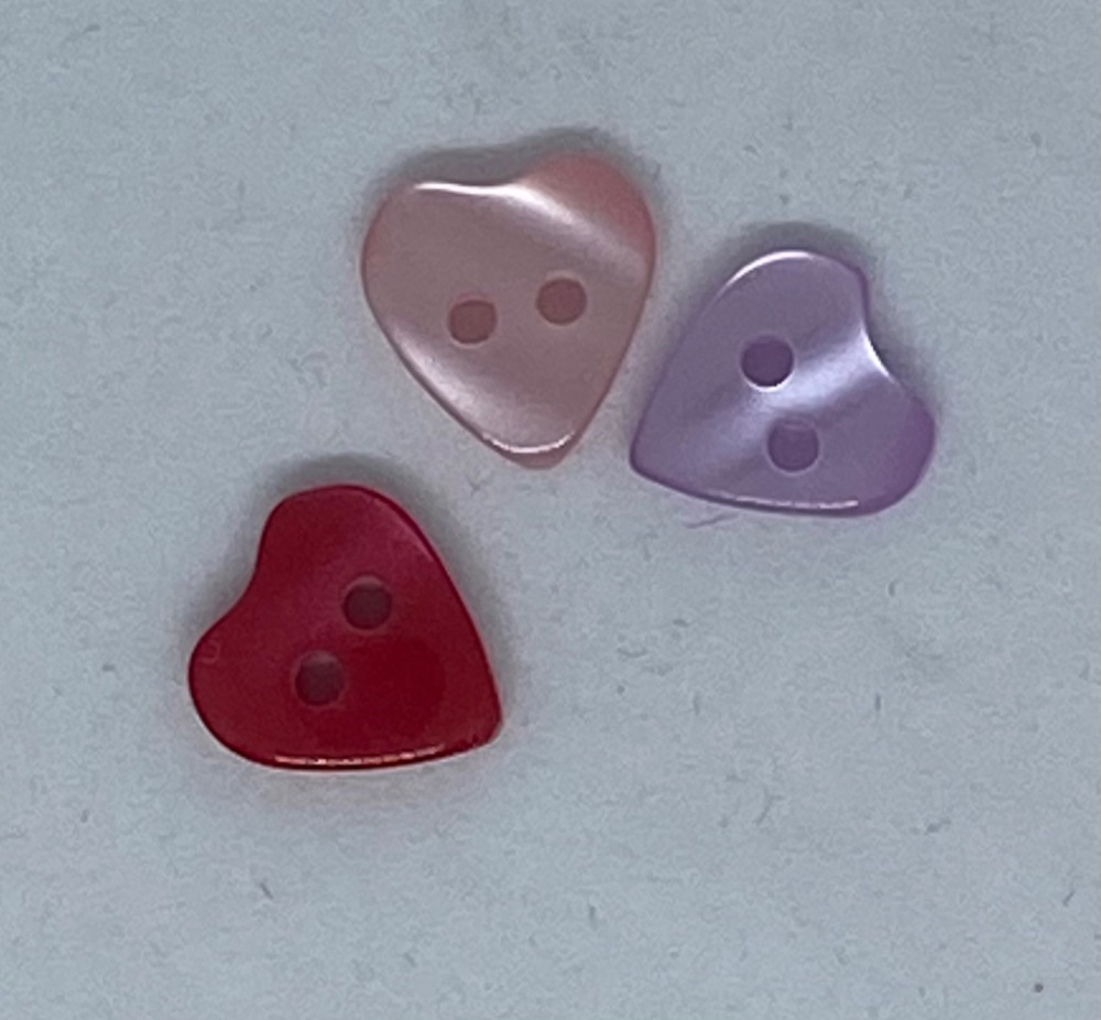 Tiny Heart Buttons - P1423