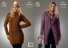 3437 knitting pattern - Chunky 28/30 - 44/46