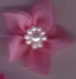 Chiffon Flower with Pearls - Pink