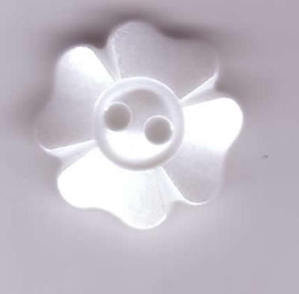 Flower Button White - Med 01835M