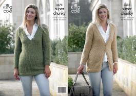 3575 Knitting Pattern Super Chunky - 28/30 - 44/46 in Ladies