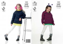 3583 Knitting Pattern Super Chunky - Childrens 3 - 12 Years