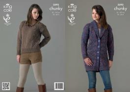 3593 Knitting Pattern Chunky - Girls 32