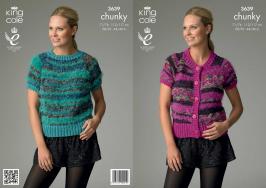 3639 Chunky Knitting Pattern - Womens 28/30