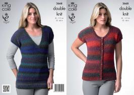 3668 Knitting Pattern - 32 - 46" Ladies Riot Double Knit*
