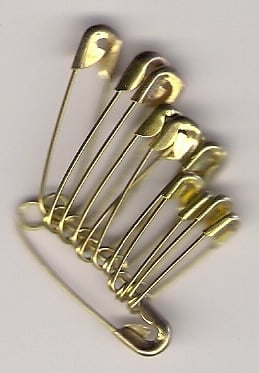 Bunch Gold Safety Pins