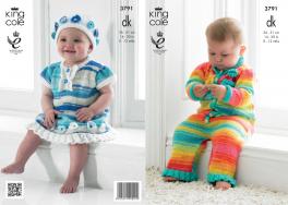 3791 Knitting Pattern - Flash New Born - 12 Months*