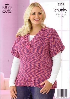 3203 Knitting Pattern - Chunky 40-50