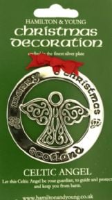 Celtic Angel Silver Decoration