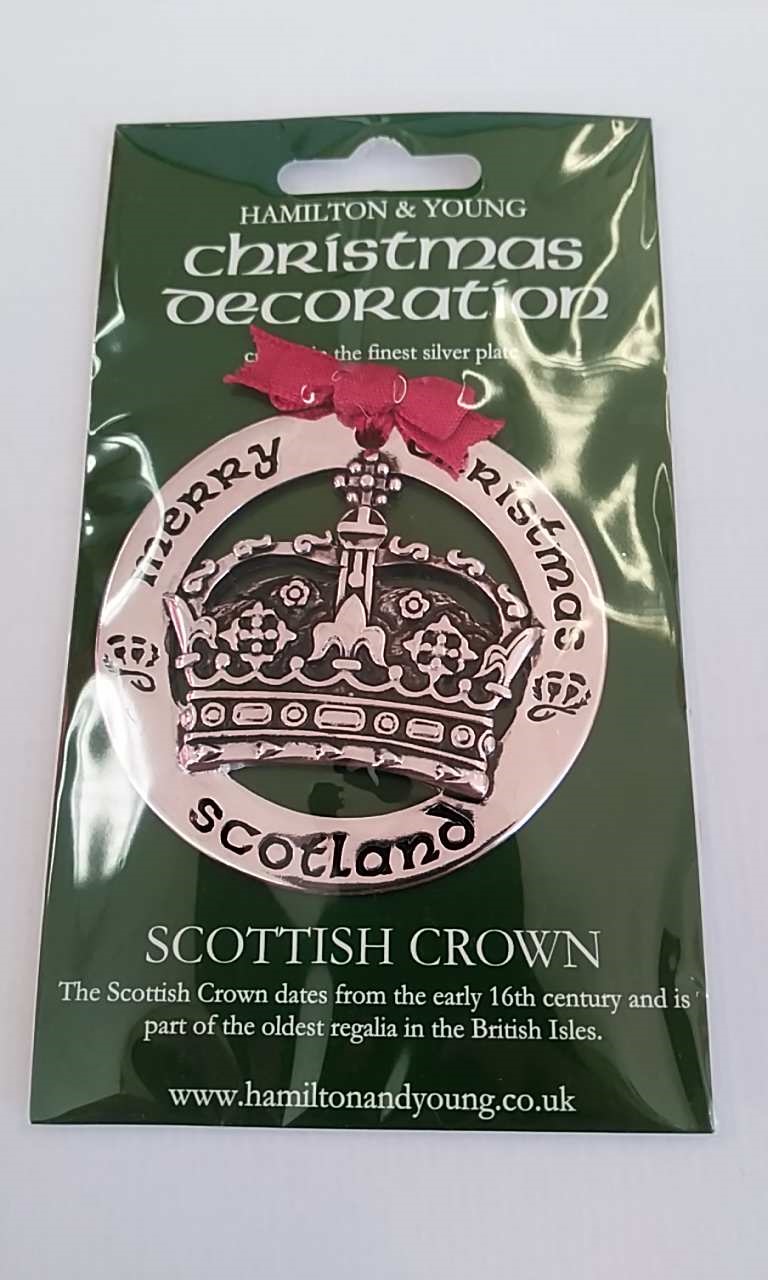 Scottish Crown Silver Decoration