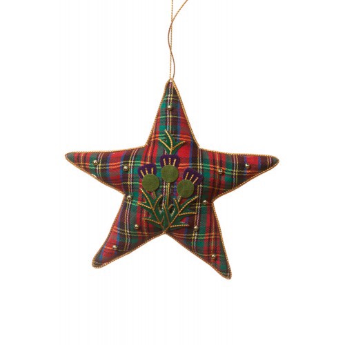Tartan and Thistle Star Ornament