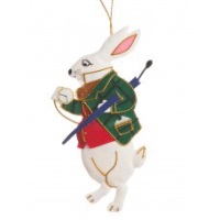 Alice's White Rabbit Christmas Decoration