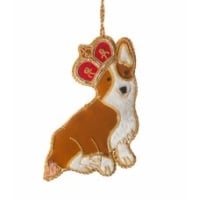 Crown Corgi Christmas Tree Decoration