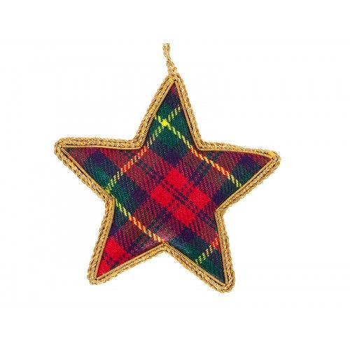Tartan Star Christmas Ornament