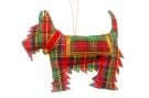 Tartan Scottie Dog Handmade Christmas Ornament