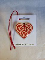Celtic Heart Red Ceramic Decoration