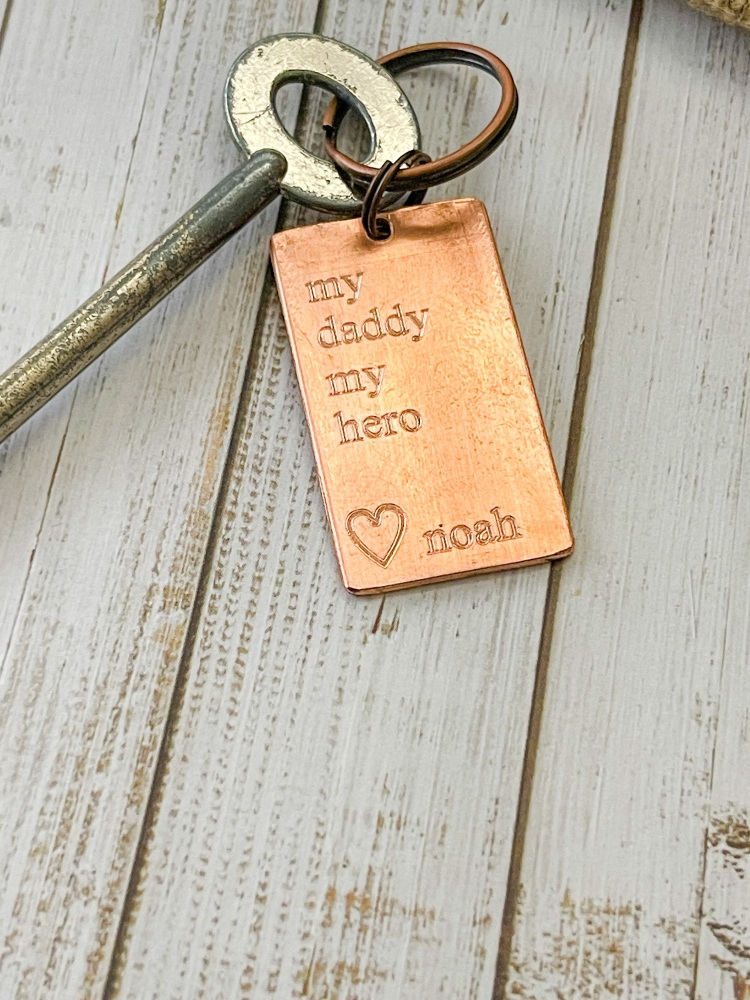 Copper Key Ring for Dad