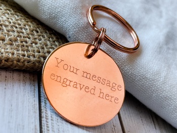 Personalise Your Own Copper Key Ring 