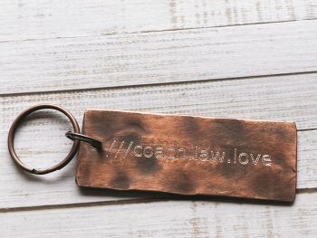what3words Copper Key Ring