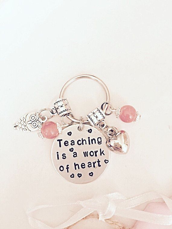 Teaching Is A Work Of Heart Keyring