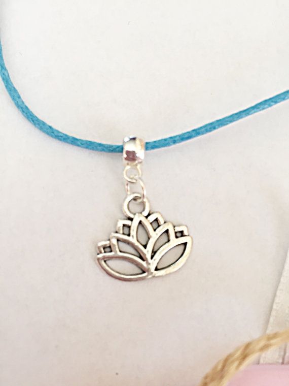 Lotus Flower Cord Necklace