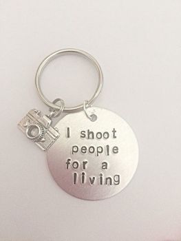 I Shoot People For A Living Keyring