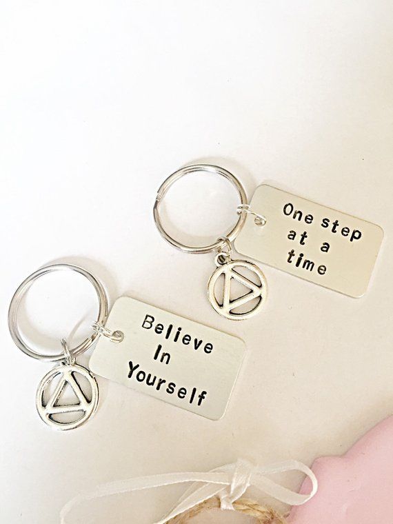 Hand Stamped Recovery Keyring