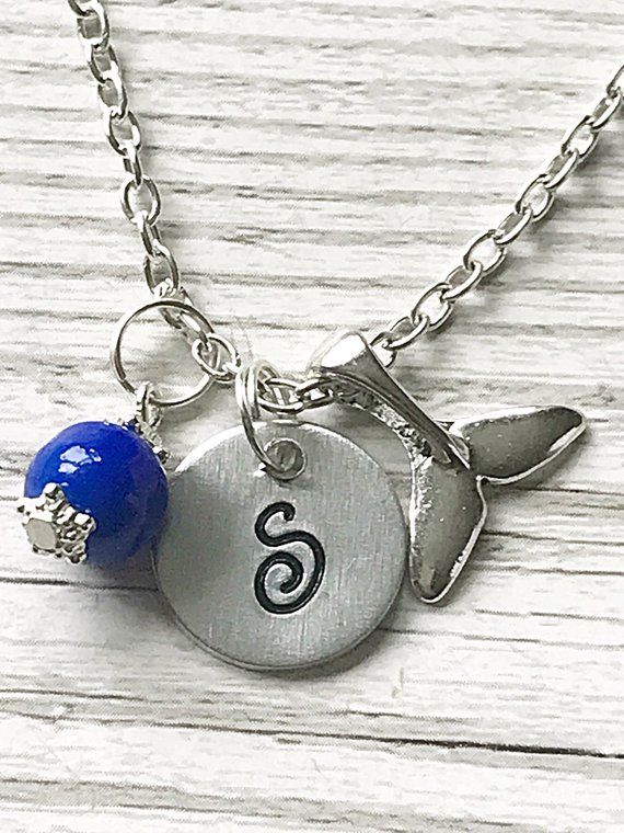Personalised Whale Tail Pendant Necklace