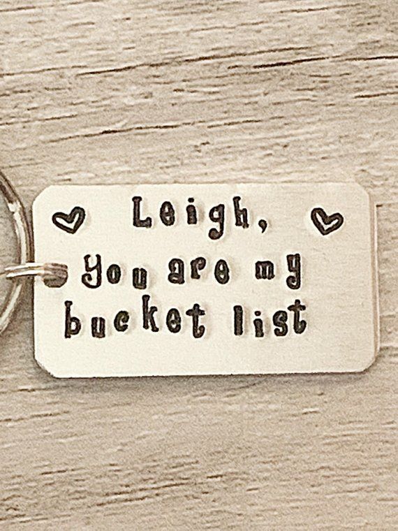 Personalised You Are My Bucket List Keyring