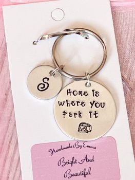 Home Is Where You Park It Keyring